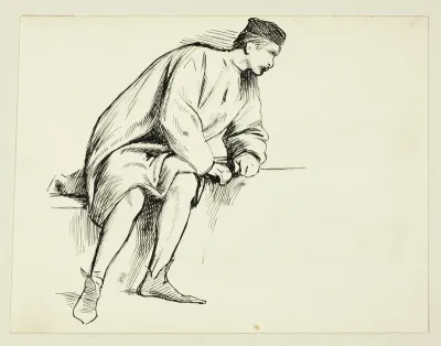 Seated Man Leaning on his Arm