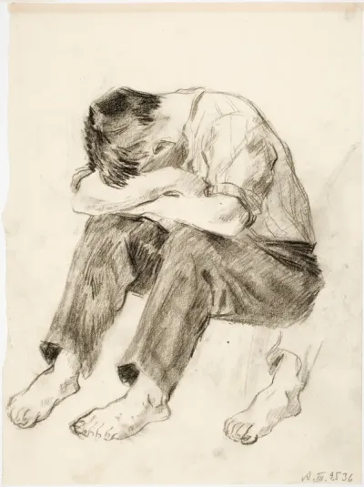 Seated Man with Bowed Head