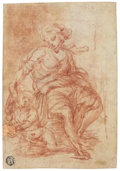Seated Mother and Child