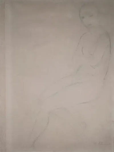 Seated Nude Model, Facing Left