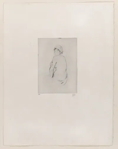 Seated Nude Seen from Behind
