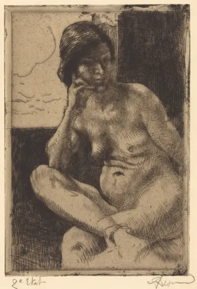 Seated Nude with Her Arm Resting on Her Leg (Femme nue assise, le bras appuyé sur la jambe)