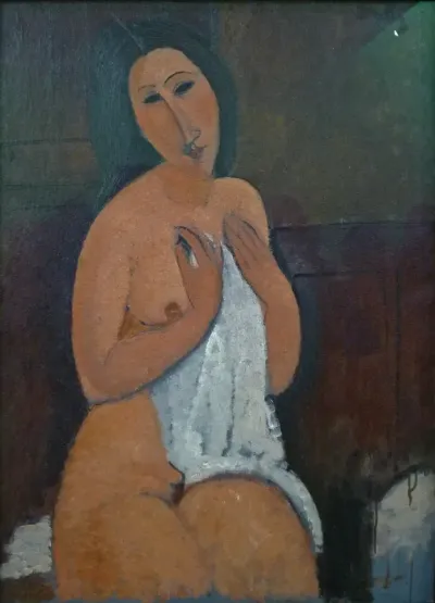 Seated nude with shirt