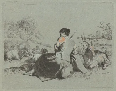 Seated Shepherdess