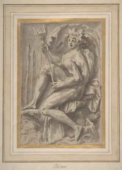 Seated Triton