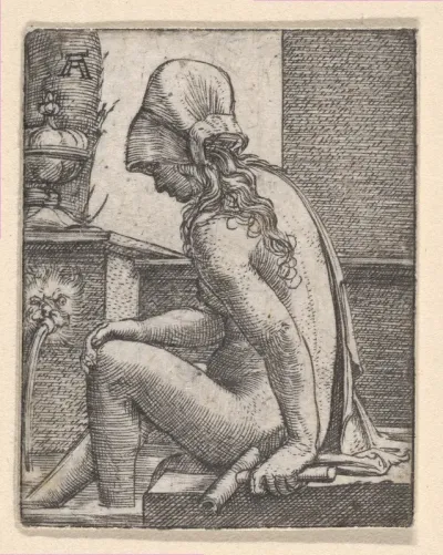 Seated Woman Bathing Her Feet