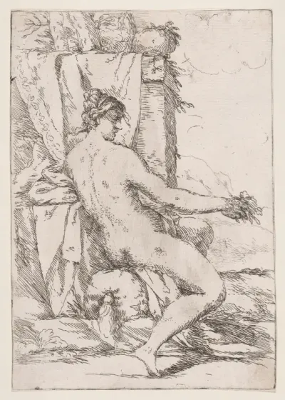 Seated woman facing right