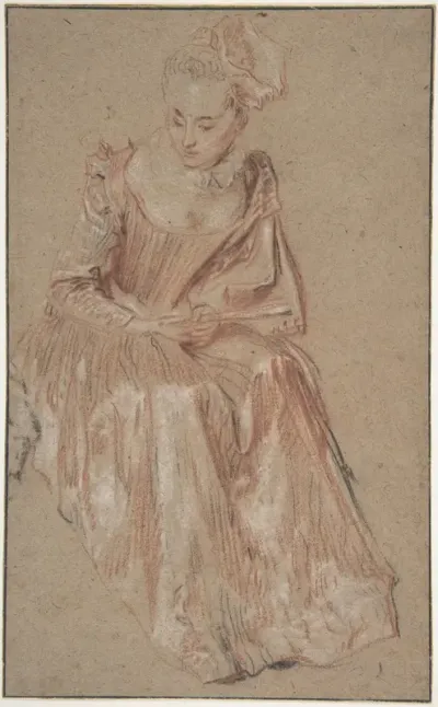 Seated Woman Holding a Fan