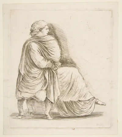 Seated Woman in Profile after Antique Bas Relief