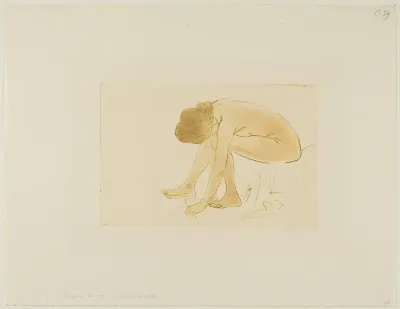 Seated Woman Wiping Her Feet