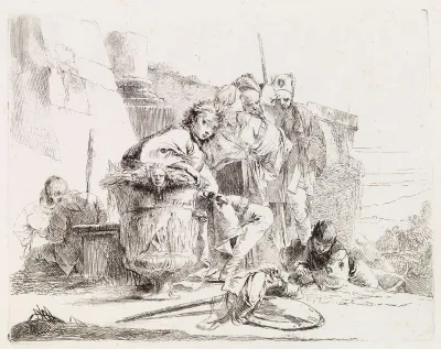 Seated Youth Leaning Against an Urn, from Vari Capricci