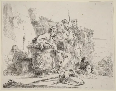 Seated Youth Leaning Against an Urn