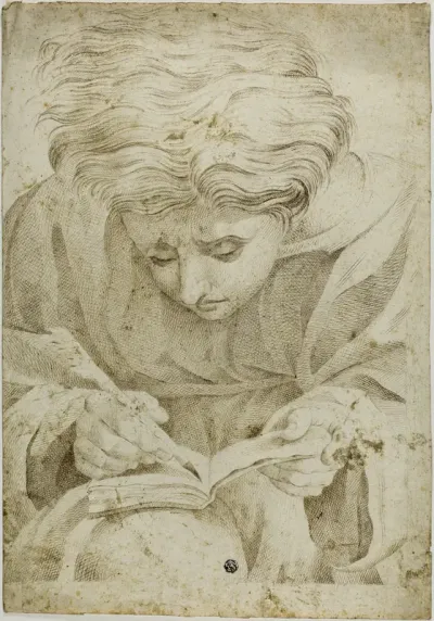 Seated Youth Writing in Book