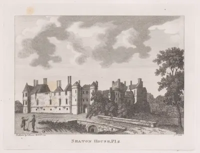 Seaton House, pl. 2, Edinburghshire (from Antiquities of Scotland, volume 1)