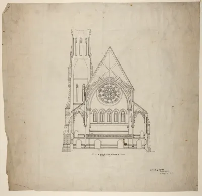 Second Presbyterian Church, Chicago, Illinois, Transverse Section