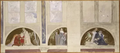 Second Proposed Decoration of Lunettes in the Upper Hall of the NM