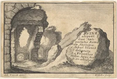 Second version of title page from "Roman Ruins"