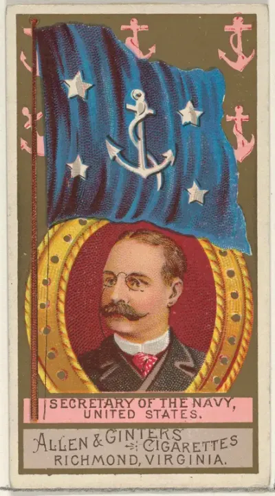 Secretary of the Navy, United States, from the Naval Flags series (N17) for Allen & Ginter Cigarettes Brands
