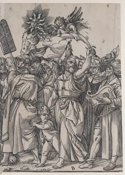 Section B: Isaac, Noah and other figures, from "The Triumph of Christ"