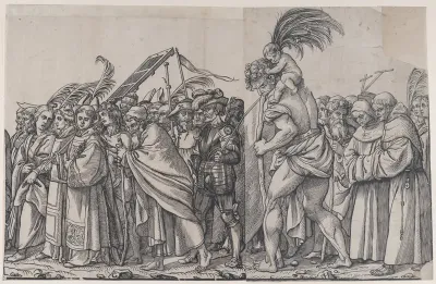Section H: Saint Christopher carrying the Christ Child, from "The Triumph of Christ"