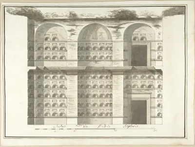 Section (Interior Elevation) of a Columbarium