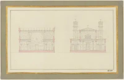 Section of the Crossing and the West End of a Cathedral for Berlin