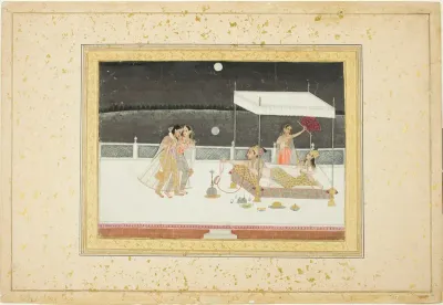 Seduction Scene on a Terrace by Moonlight