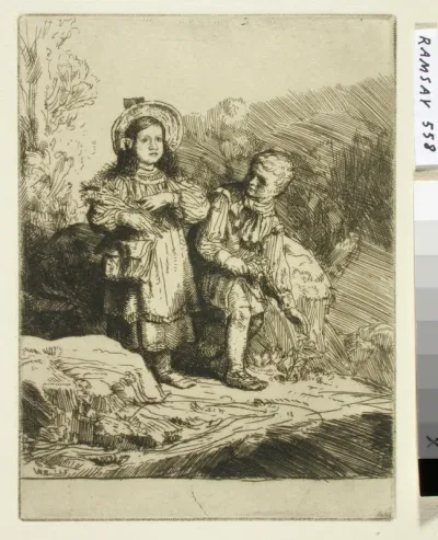 "See here a boy gathering lilies...".Kuvitusta Izaak Waltonin ja Charles Cottonin The Compleat Agler