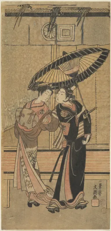 Segawa Kikunojo II as a Girl and Ichikawa Tomiyeimon?