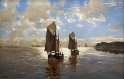 Segeler an der Küste