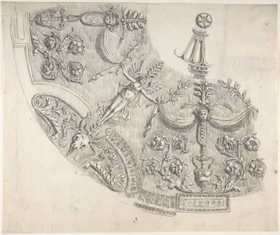 Segment of Circular Celing Vault, Palazzo Mattei, Rome