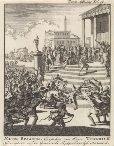 Seianus, prefect onder keizer Tiberius, wordt mishandeld en gewurgd, 31 v.C.
