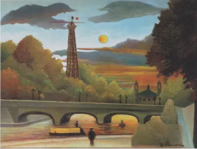 Seine and Eiffel Tower in the Sunset