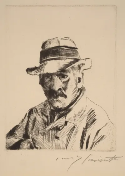 Selbstbildnis im Strohhut, als Brustbild (Self-Portrait in a Straw Hat, Bust Length)