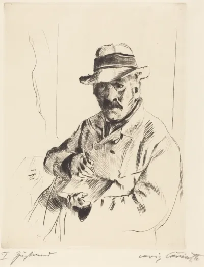 Selbstbildnis im Strohhut (Self-Portrait in a Straw Hat)