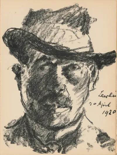 Selbstbildnis (Self-Portrait) from Deutsche Graphiker der Gegenwart (German Printmakers of Our Time)