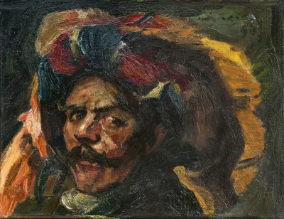 Selbstporträt als Nürnberger Landsknecht