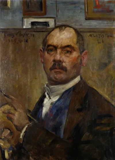 Selbstporträt, malend