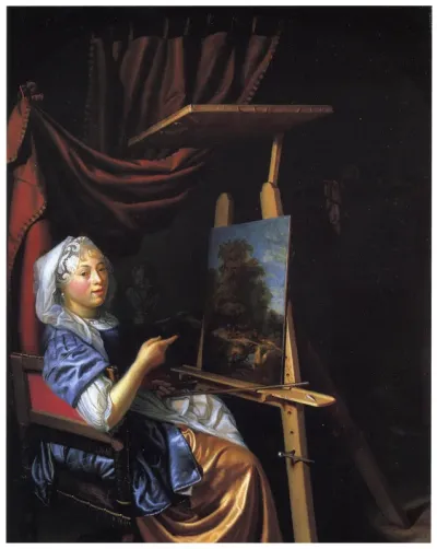 Self-Portrait at Her Easel
