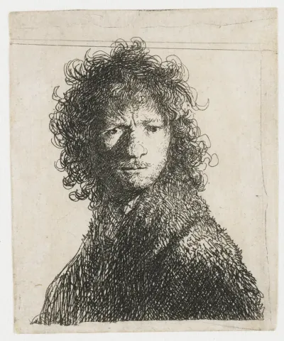 Self-portrait, frowning: bust