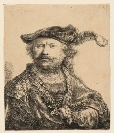 Self-Portrait in a Velvet Cap with Plume
