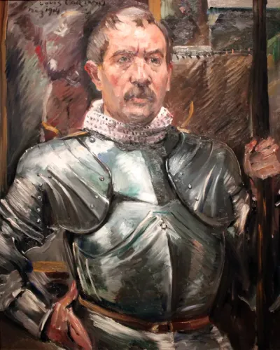 Self-portrait in armor