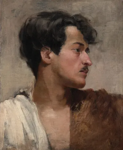 Self-portrait in profile