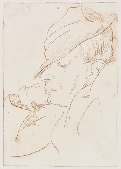 Self-portrait in Profile