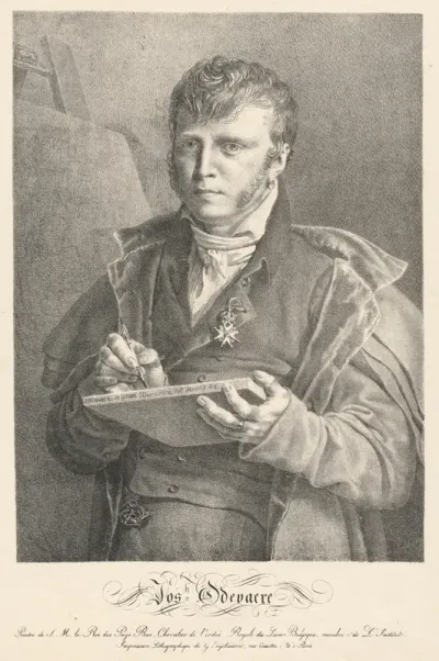 Self-Portrait of the Artist Drawing on a Lithographic Stone
