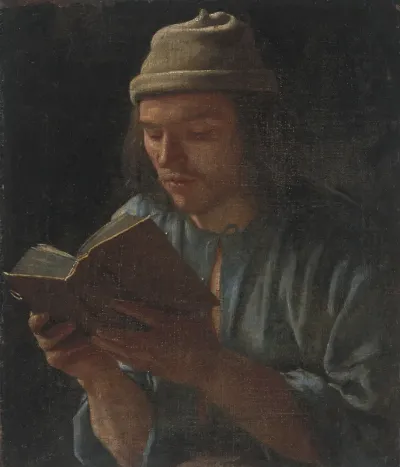 Self portrait reading