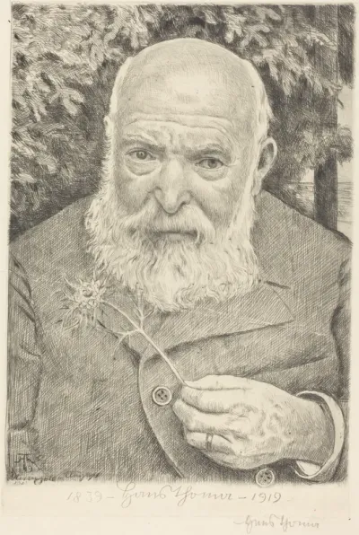 Self-Portrait VI with Flower