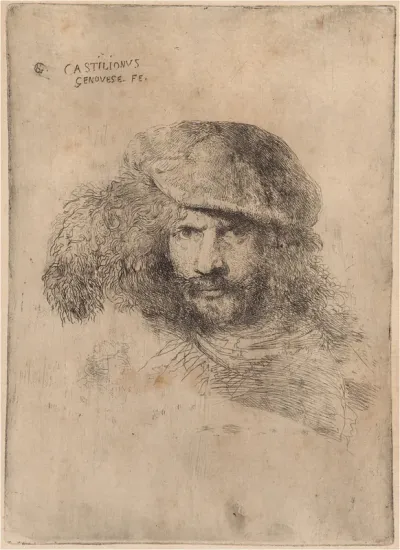 Self-Portrait(?), Wearing a Plumed Cap ["Portrait of Bernini"]
