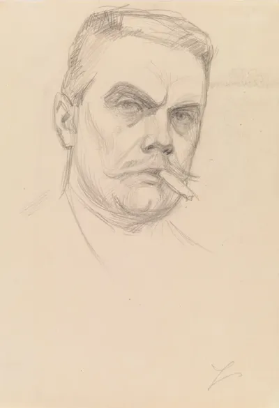 Self-Portrait with a Cigar