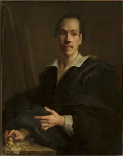 Self-portrait with a medallion of Prince of Liechtenstein.